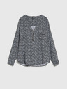 Moodo Črno-bela ženska vzorčasta bluza Moodo