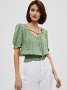 Moodo Zelena ženska bluza s pikami Moodo