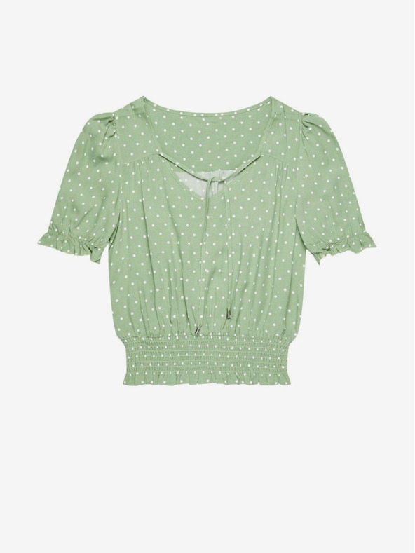 Moodo Zelena ženska bluza s pikami Moodo