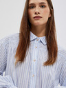 Moodo Bela in modra ženska črtasta srajca Moodo