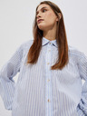Moodo Bela in modra ženska črtasta srajca Moodo