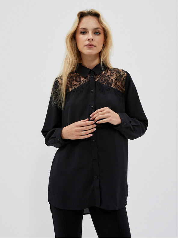 Moodo Črna ženska srajca Moodo