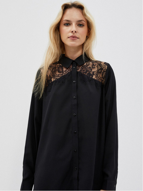 Moodo Črna ženska srajca Moodo