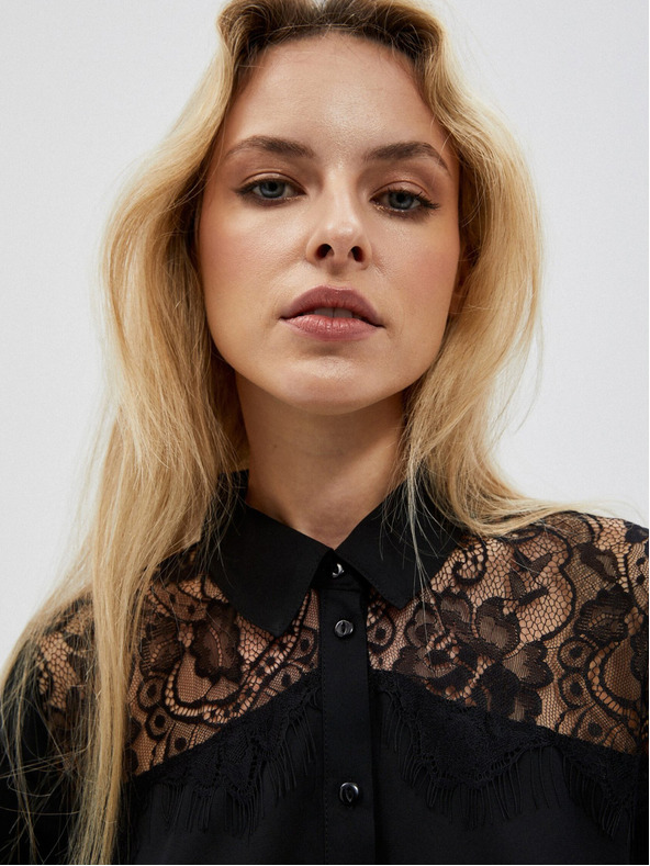 Moodo Črna ženska srajca Moodo