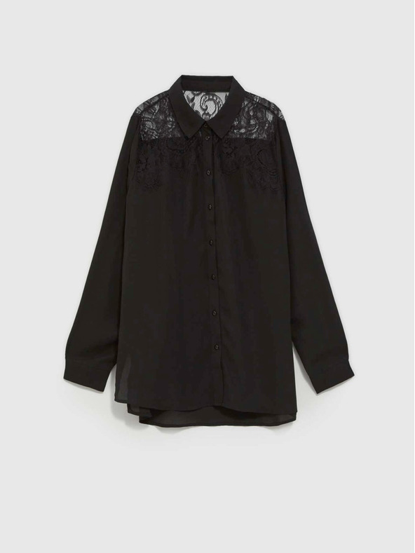 Moodo Črna ženska srajca Moodo