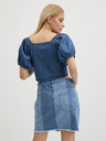 Pieces Modra ženska majica iz džinsa Pieces Tinka