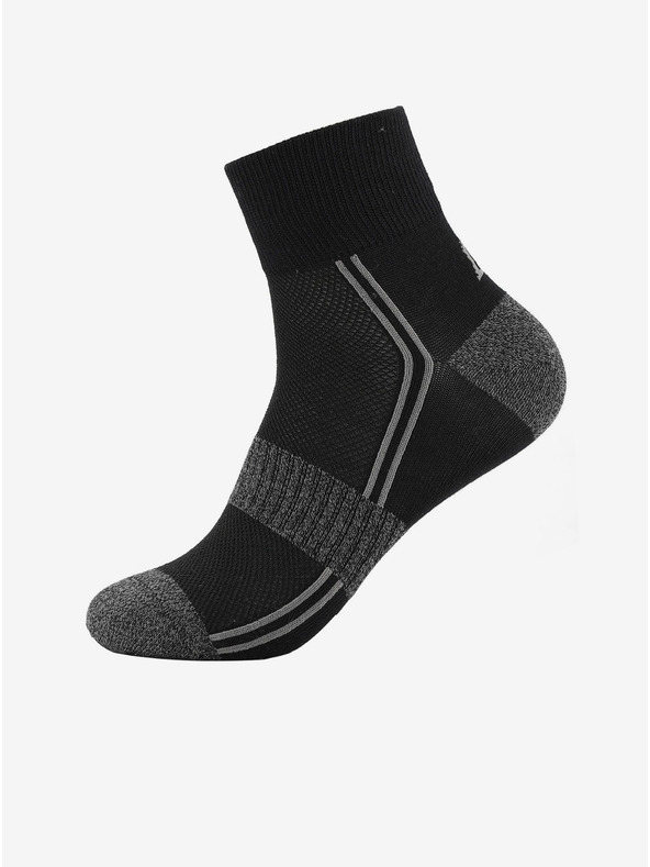 ALPINE PRO Unisex nogavice s tehnologijo coolmax ALPINE PRO 3HARE 2 črne