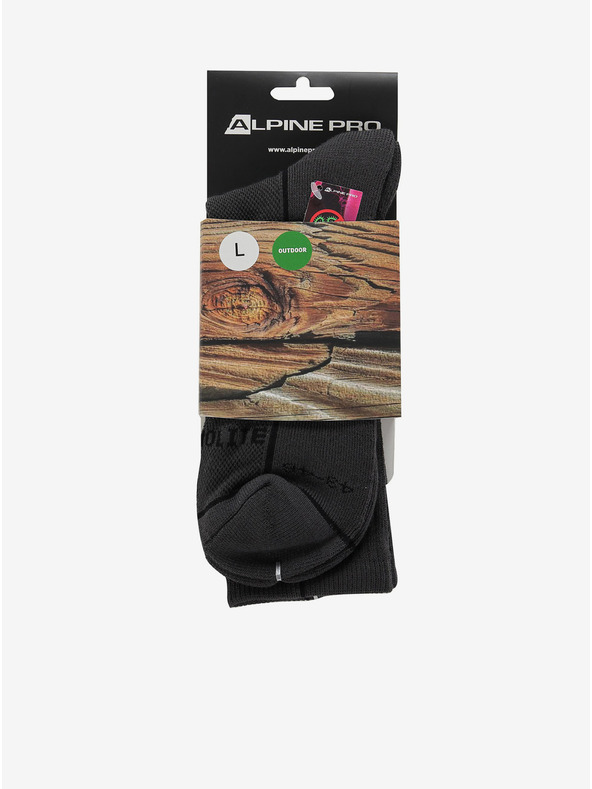 ALPINE PRO Unisex nogavice z antibakterijsko obdelavo ALPINE PRO BANFF 2 sive barve