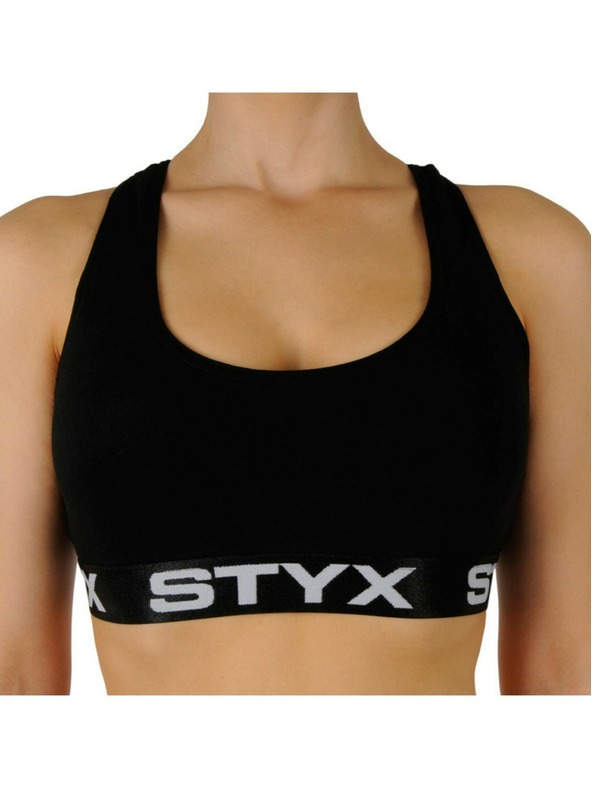 Styx Ženski športni modrček Styx črne barve