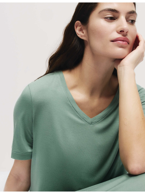 Marks & Spencer Nočna srajca s čipkasto vlogo Marks & Spencer zelena