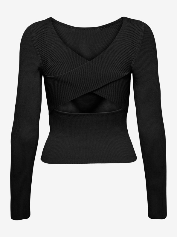 ONLY Črna ženska jopica z razporkom na hrbtu ONLY Emmy