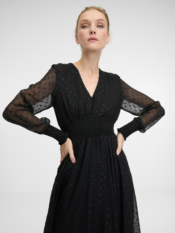 Orsay Črna ženska midi obleka ORSAY