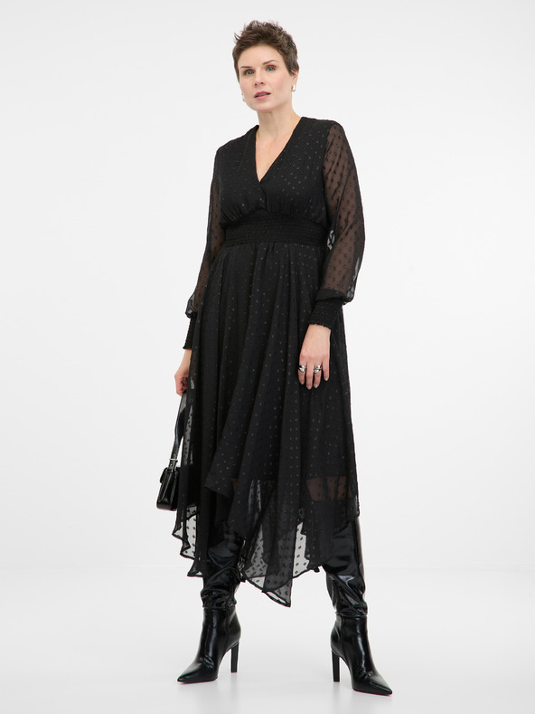 Orsay Črna ženska midi obleka ORSAY