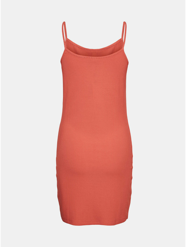 Noisy May Koralna ženska obleka brez rokavov z rebri Noisy May Edda