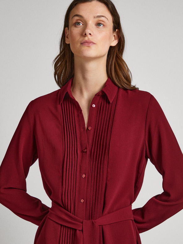 Pepe Jeans Vijolična srajčna obleka Pepe Jeans Gissa