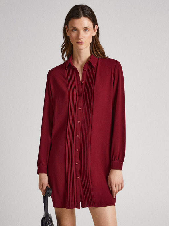 Pepe Jeans Vijolična srajčna obleka Pepe Jeans Gissa