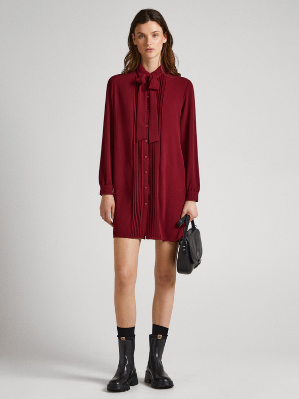 Pepe Jeans Vijolična srajčna obleka Pepe Jeans Gissa