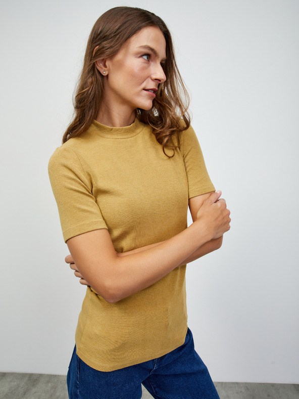 ZOOT.lab Gorčična ženska osnovna majica ZOOT.lab Bobbi