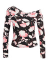 Orsay Rožnato-črni ženski cvetlični top ORSAY