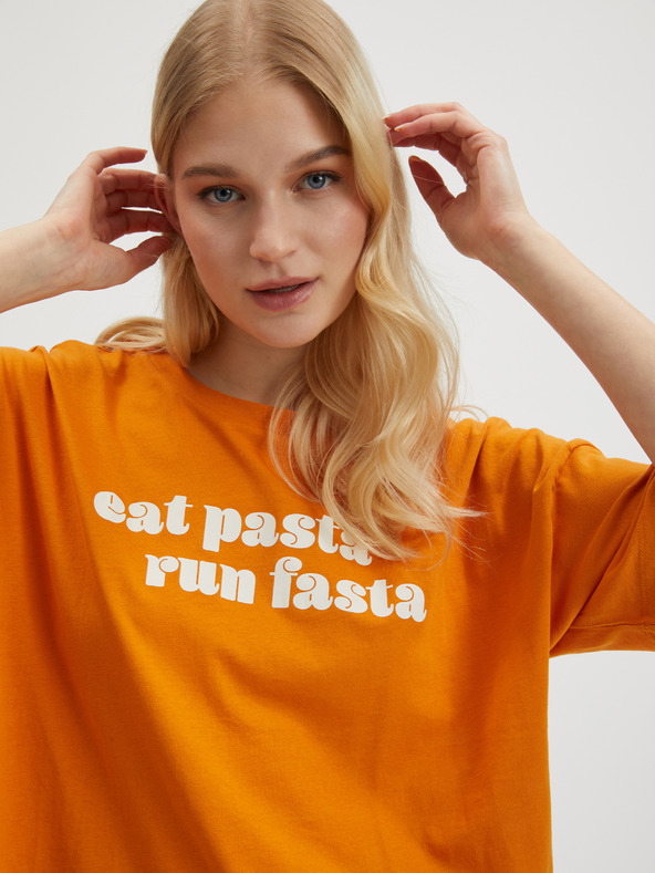 Noisy May Oranžna ženska majica Noisy May Ida