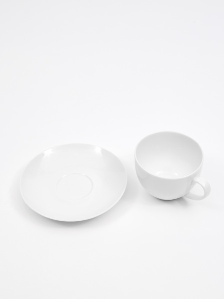 Maxwell & Williams Maxwell & Williams Bela porcelanska skodelica in krožnik za espresso