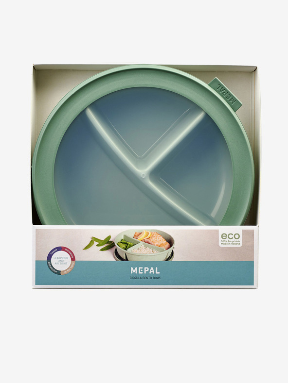 Mepal Svetlo zelena posoda s tremi predali Mepal Bento posoda Cirqula 250+250+500 ml