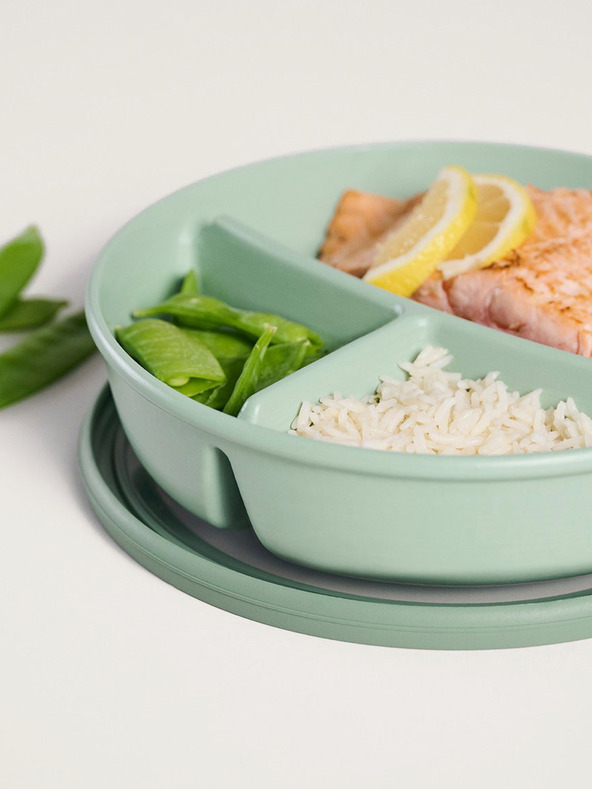 Mepal Svetlo zelena posoda s tremi predali Mepal Bento posoda Cirqula 250+250+500 ml