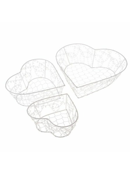 Casa de Engel Kovinski košara - srce - komplet 3 kosi, 0/36