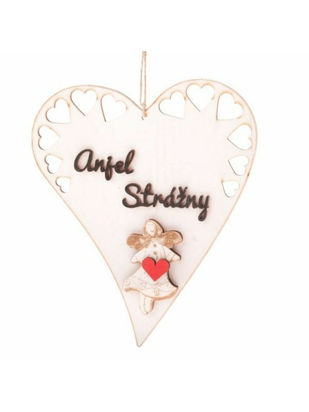 Casa de Engel Leseno viseče srce z napisom (CZ), 0/50