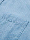 Ombre Clothing Moška srajca iz finega džinsa z vzorcem in žepom - svetlo modra Ombre Clothing