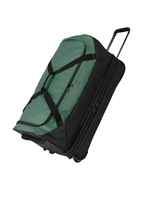 Travelite Travelite Basics Wheeled Duffle exp. Črna/zelena
