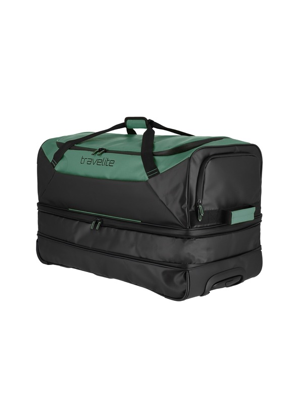 Travelite Travelite Basics Wheeled Duffle exp. Črna/zelena