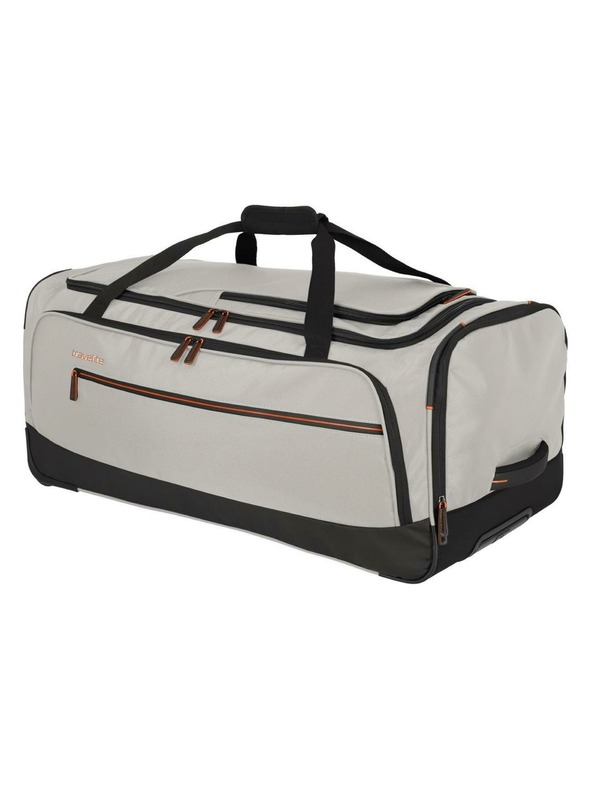 Travelite Potovalna torba Travelite Crosslite 5.0 Kolesca Duffle L Peščena bela