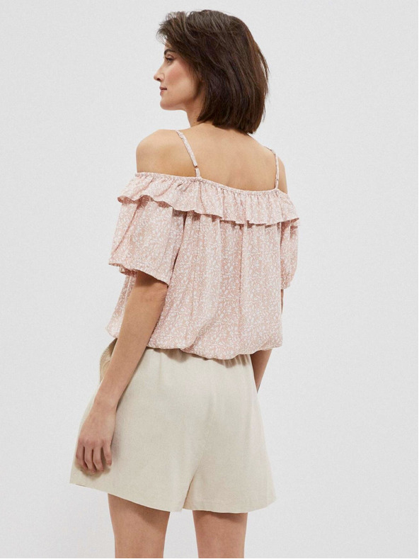 Moodo Svetlo roza ženska vzorčasta bluza Moodo