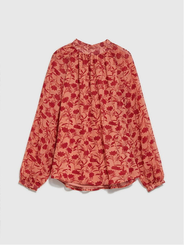 Moodo Vino-oranžna ženska cvetlična bluza Moodo