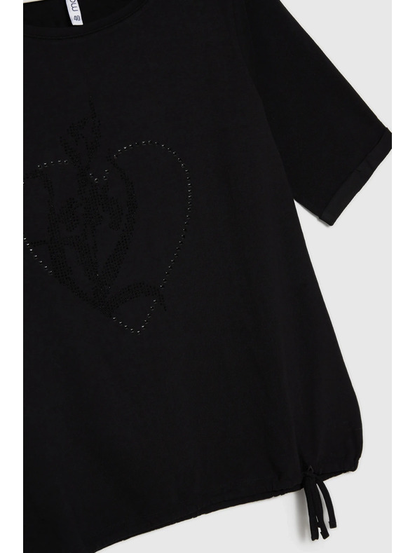 Moodo Žensko črno majico Moodo