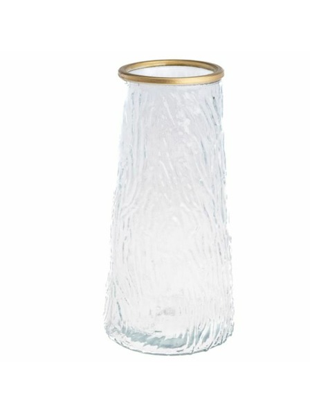 Casa de Engel Steklena vaza z zlatim robom, prozorna, 0/12