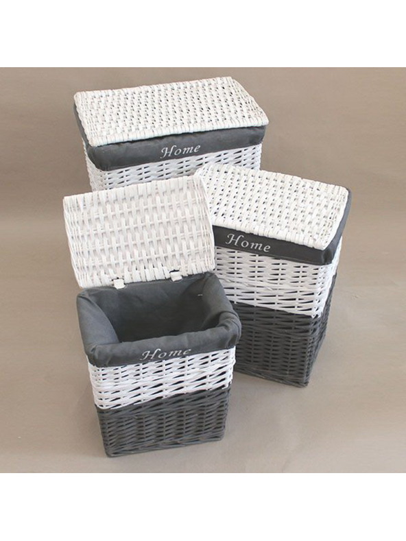 Casa de Engel Košare za perilo iz protja - komplet 3 kosov, 1/1