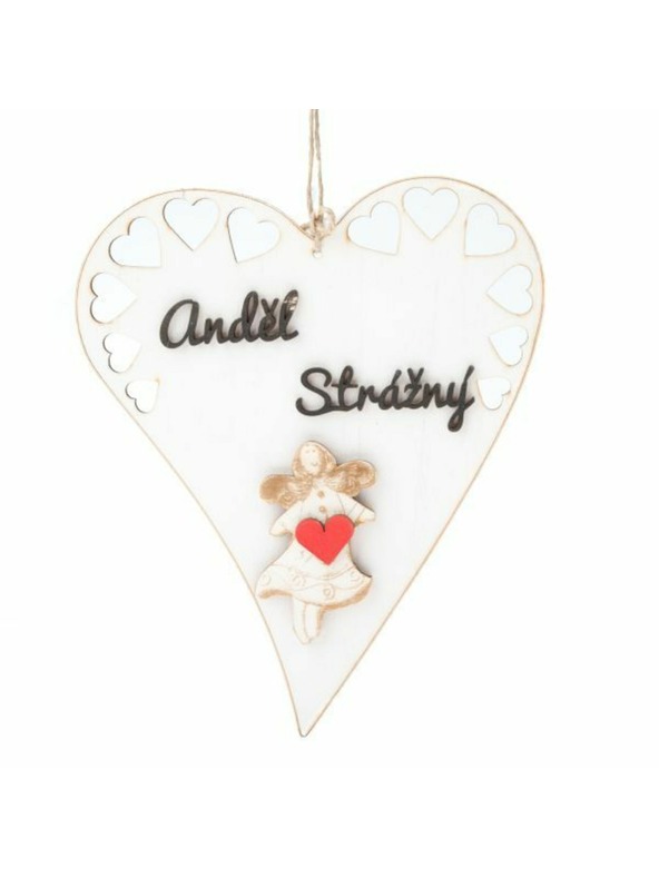 Casa de Engel Leseno viseče srce z napisom (CZ), 0/50