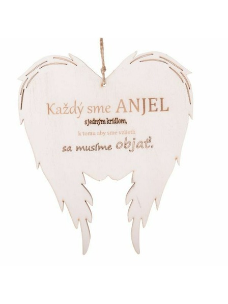 Casa de Engel Lesena viseča krila z napisom (SK), 0/50