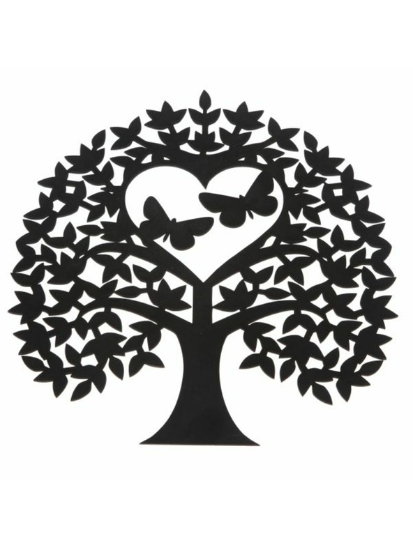 Casa de Engel Lesena stenska dekoracija - drevo z metulji, 0/25