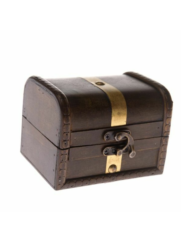 Casa de Engel Lesena škatla s kovinskim detajlom, rjava, 0/125