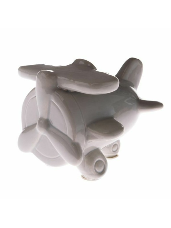 Casa de Engel Keramična kasica - letalo, siva, 0/18