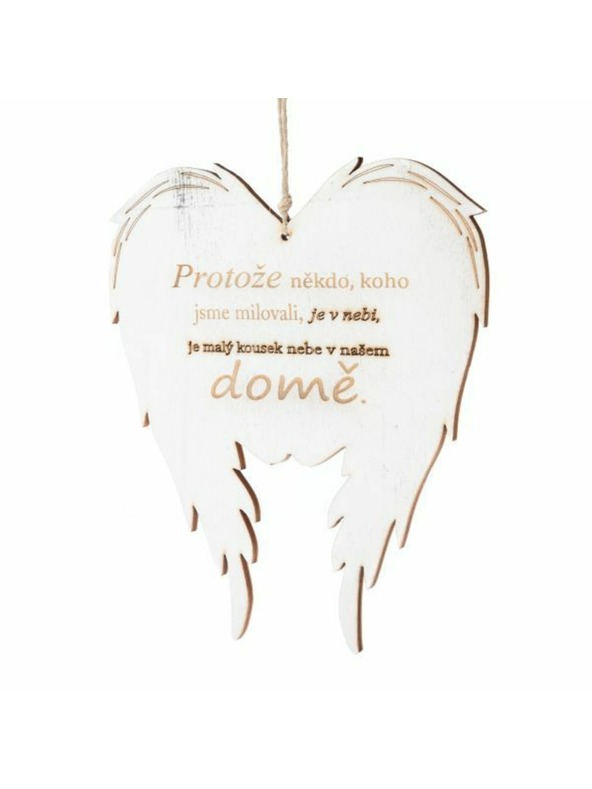 Casa de Engel Lesena viseča krila z napisom (CZ), 0/50