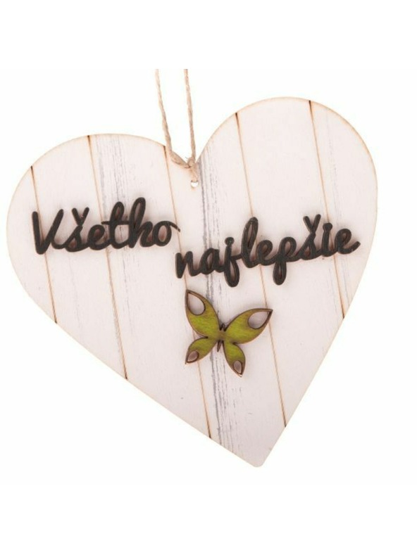 Casa de Engel Leseno viseče srčece z napisom (SK), 0/100