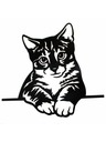 Casa de Engel Lesena stenska dekoracija - mačka, 0/25