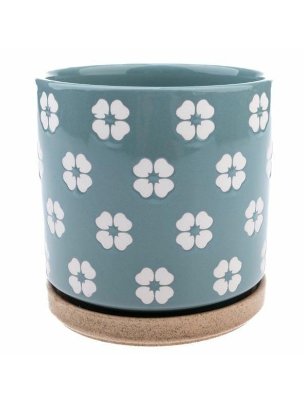 Casa de Engel Keramični lonec z lončkom, zelen, 0/12