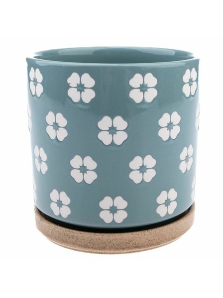 Casa de Engel Keramični lonec z lončkom, zelen, 0/12