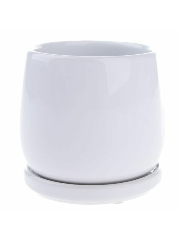 Casa de Engel Keramični lonec z lončkom, bel, 0/24