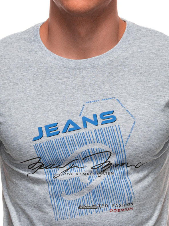 Edoti Moška majica s tiskom S2033 - bela OTHER